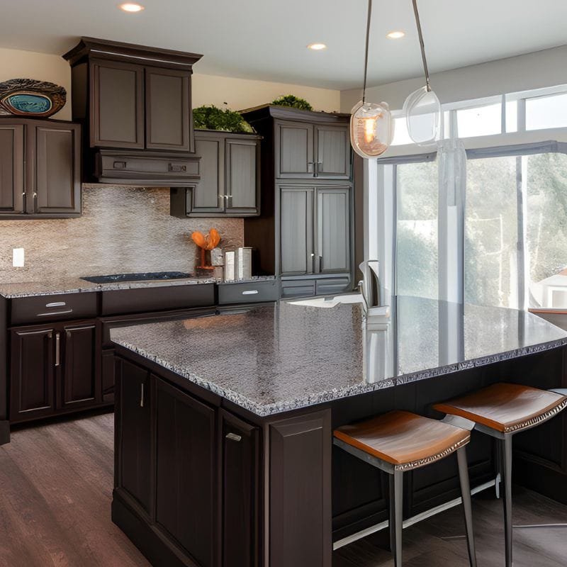 backsplash with caledonia granite