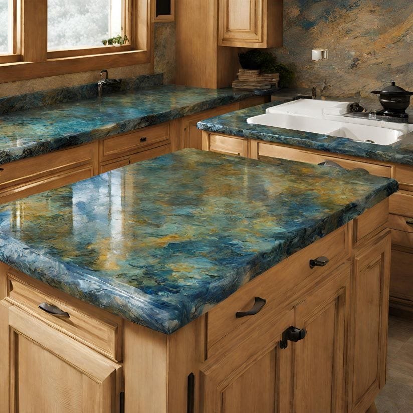 blue van gogh granite